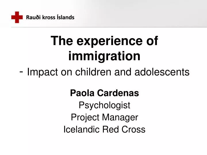 the experience of immigration impact on children and adolescents