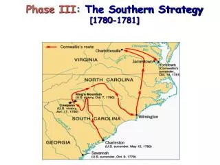 Phase III : The Southern Strategy [1780-1781]