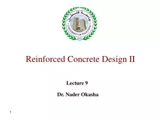 Reinforced Concrete Design II