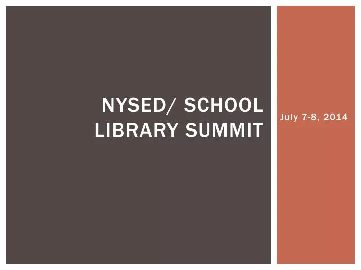 nysed school library summit