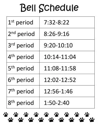 Bell Schedule