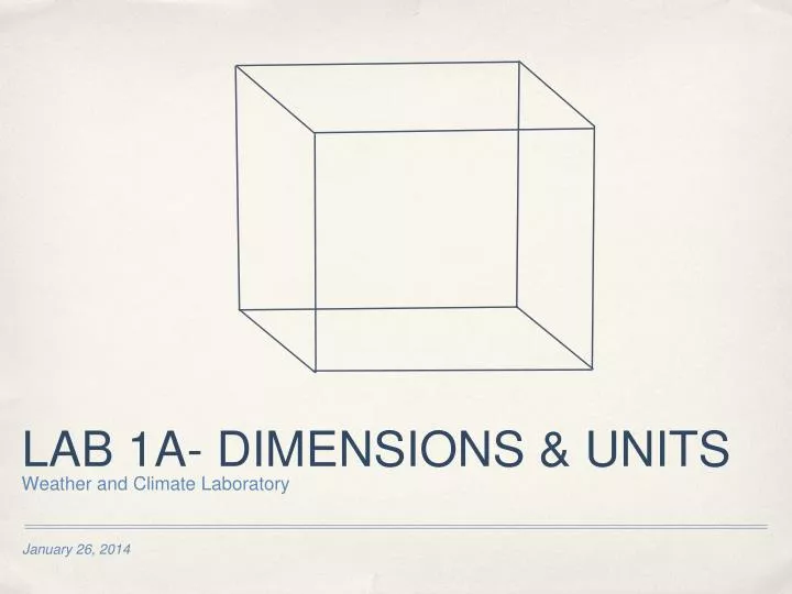 lab 1a dimensions units