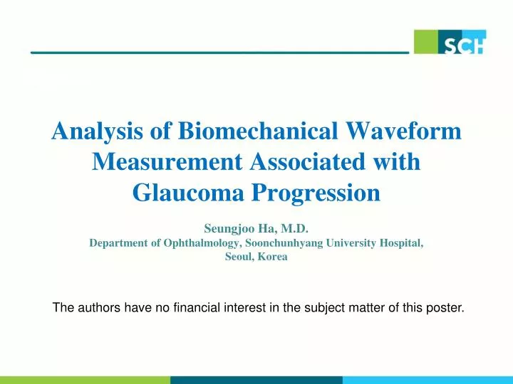 analysis of biomechanical waveform measurement associated with glaucoma progression
