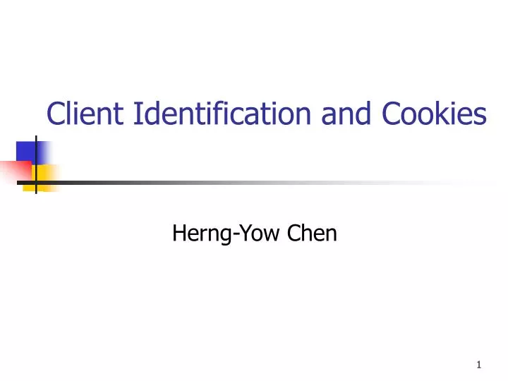 client identification and cookies