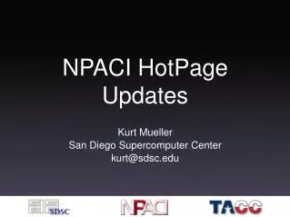 NPACI HotPage Updates