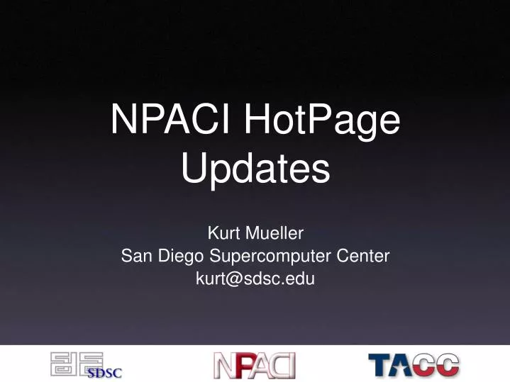 npaci hotpage updates