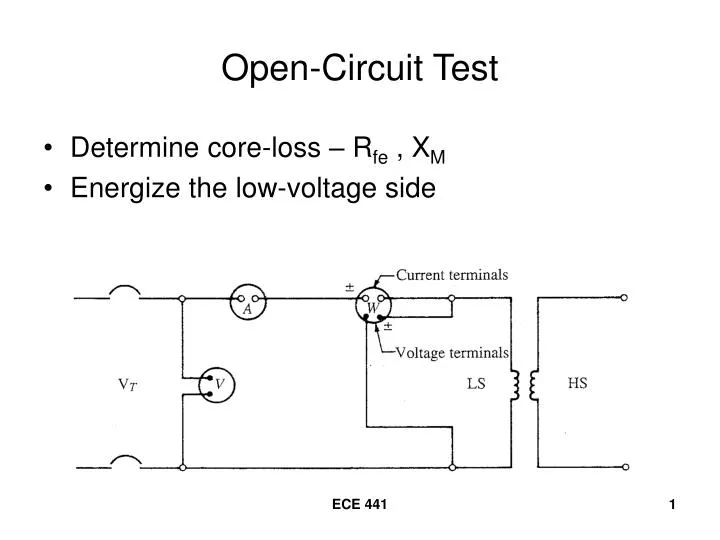 open circuit test
