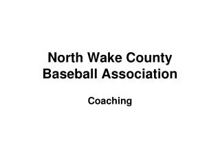 North Wake County Baseball Association