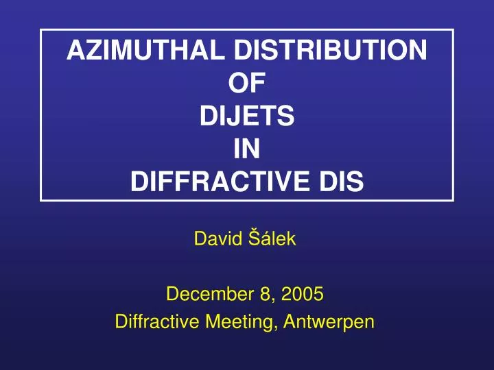 azimuthal distribution of dijets in diffractive dis