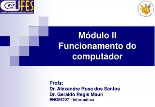 m dulo ii funcionamento do computador