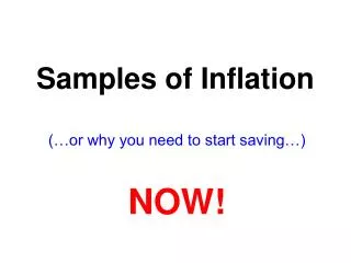 Samples of Inflation