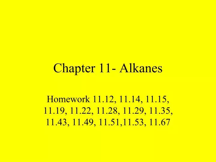 chapter 11 alkanes