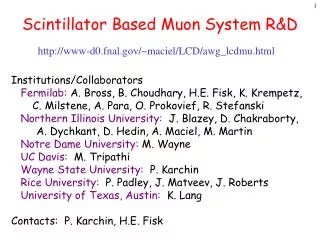 Scintillator Based Muon System R&amp;D