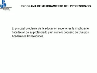 programa de mejoramiento del profesorado