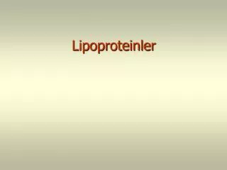 lipoproteinler