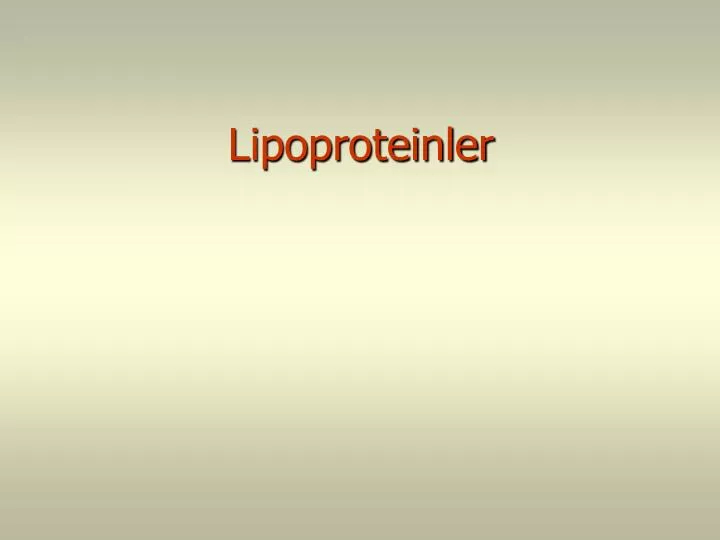lipoproteinler