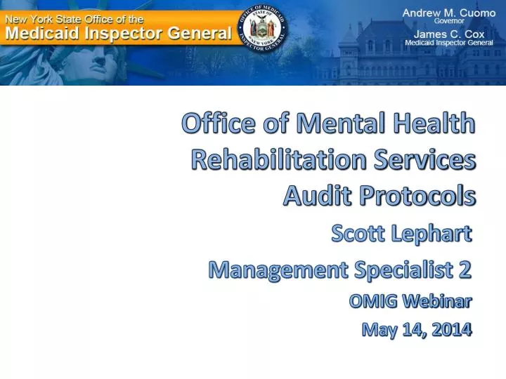 office of mental health rehabilitation services audit protocols