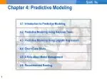Chapter 4: Predictive Modeling - slide 1