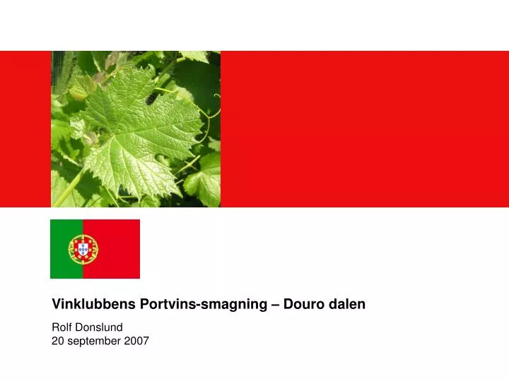 vinklubbens portvins smagning douro dalen