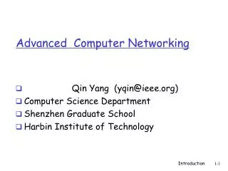 Advanced Computer Networking