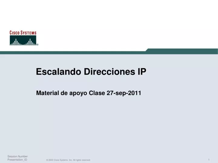 escalando direcciones ip