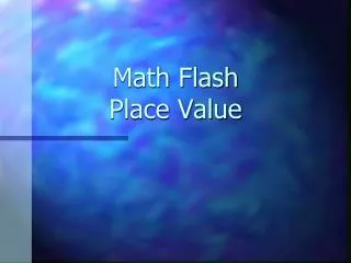 math flash place value