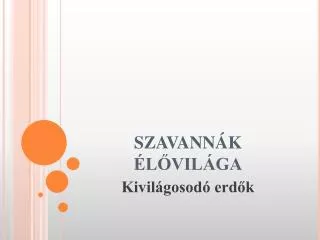szavann k l vil ga