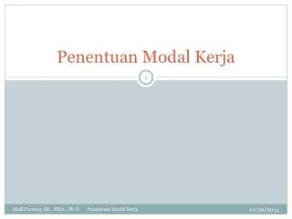 penentuan modal kerja