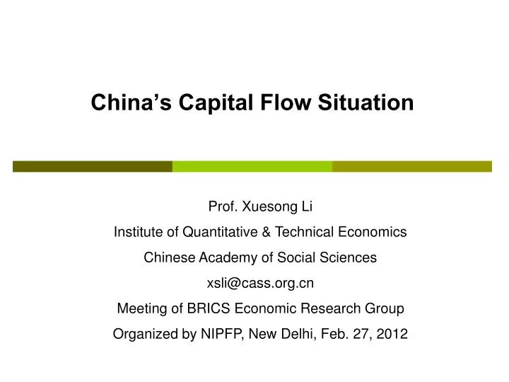 china s capital flow situation