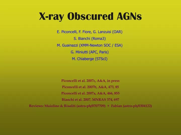 x ray obscured agns
