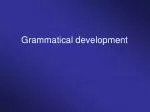 Understanding Early Grammatical Development in Children: Patterns and Constructs - slide 1