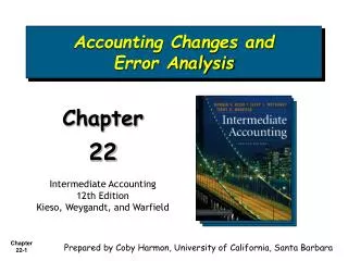 Accounting Changes and Error Analysis