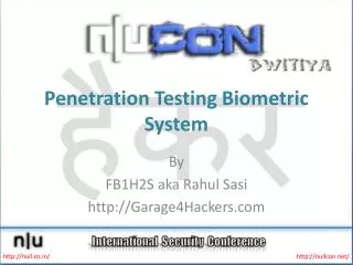 Penetration Testing Biometric System
