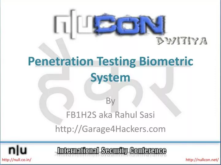 penetration testing biometric system