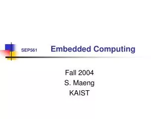 SEP561 Embedded Computing