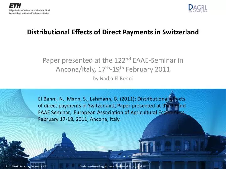 distributional effects of direct payments in switzerland