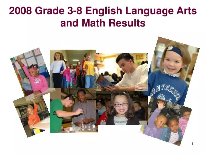 2008 grade 3 8 english language arts and math results