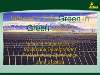 Where’s The Green in Green Jobs?