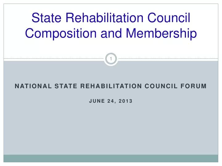 state rehabilitation council composition and membership