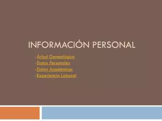 informaci n personal