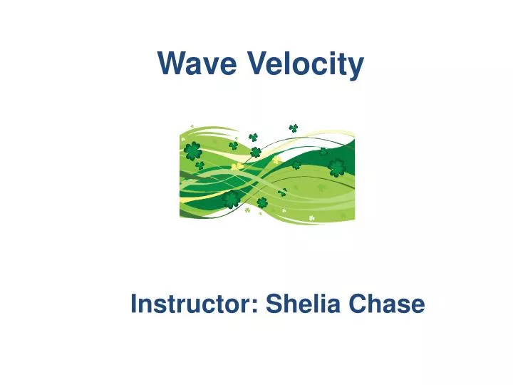 wave velocity