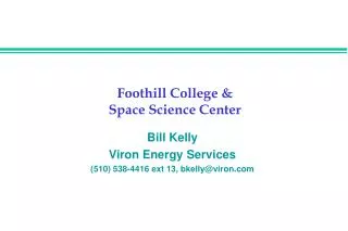 Foothill College &amp; Space Science Center