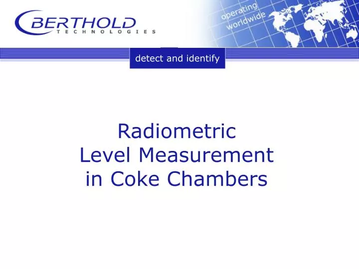 radiometric level measurement in coke chambers