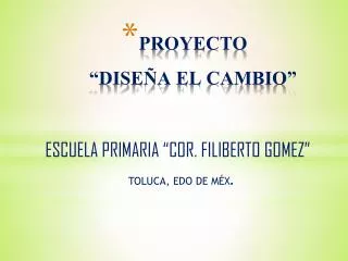proyecto dise a el cambio