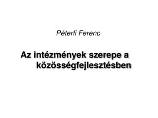 p terfi ferenc