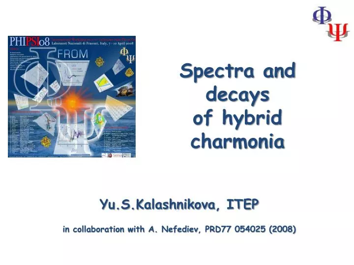 spectra and decays of hybrid charmonia