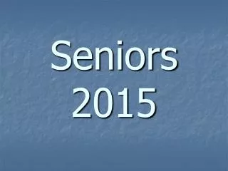 Seniors 2015