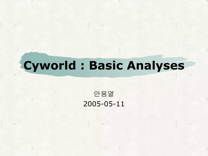 cyworld basic analyses