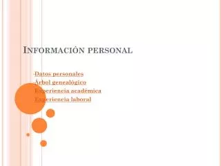 informaci n personal