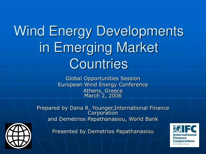 wind energy developments in emerging market countries